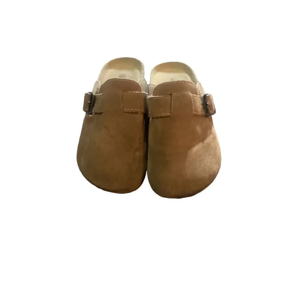 Faux suede slip on